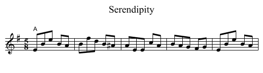 Serendipity - staff notation