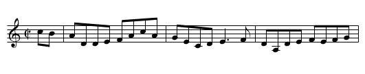 Sergeant Early's Dream - staff notation