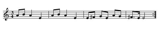 Serra ur Matthias Silvius Svenonis notbok - staff notation