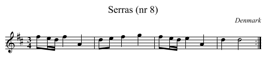 Serras (nr 8) - staff notation