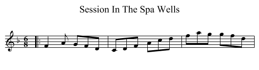 Session In The Spa Wells - staff notation