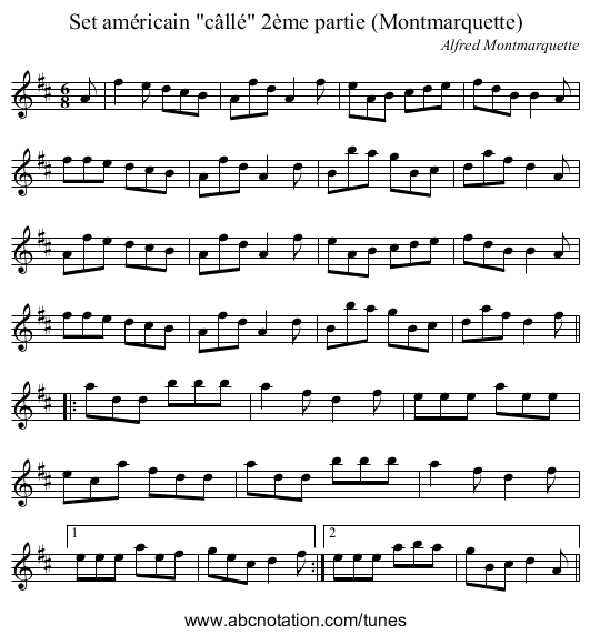 Set américain câllé 2ème partie (Montmarquette) - staff notation