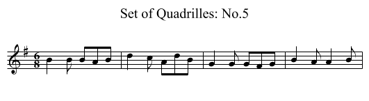Set of Quadrilles: No.5 - staff notation
