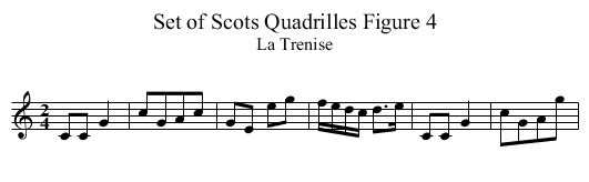 Set of Scots Quadrilles Figure 4 - staff notation