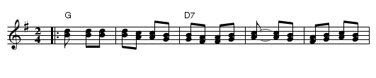 Setnja - staff notation