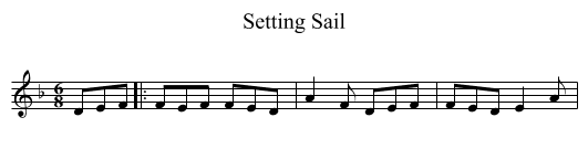 Setting Sail - staff notation