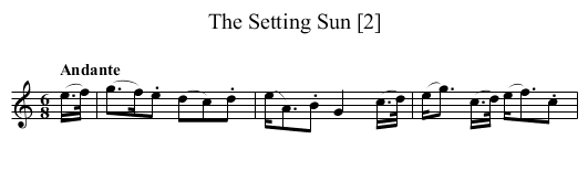 Setting Sun [2], The - staff notation