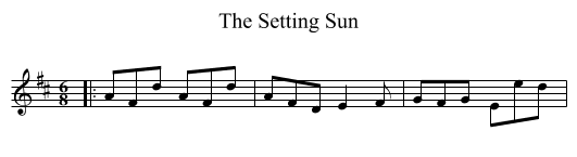 Setting Sun, The  - staff notation