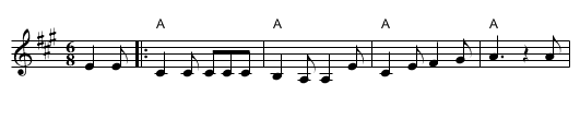 Seven Drunken nights - staff notation