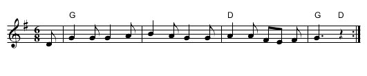 Seven Joys of Mary - staff notation
