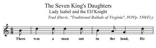 Seven King's Daughters, The  - staff notation