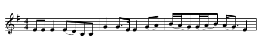 Seven Long Years - staff notation