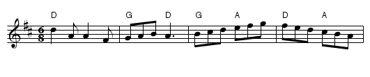 Seven Stars - staff notation