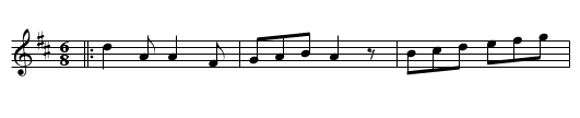Seven Stars - staff notation