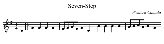 Seven-Step - staff notation
