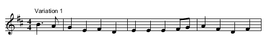 Seventeen Come Sunday Version 1 of 5 - staff notation