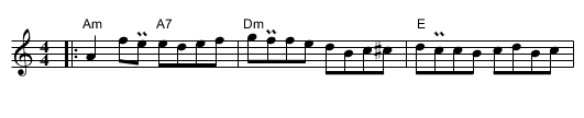 Severineanc&abreve; - staff notation