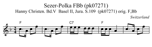 Sezer-Polka FBb (pk07271) - staff notation