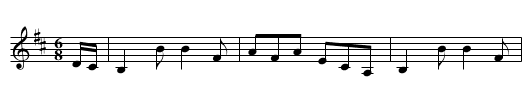 SGIAN DUBH - staff notation