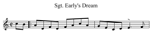 Sgt. Early's Dream - staff notation
