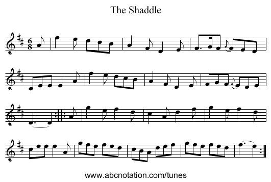 Shaddle, The - staff notation