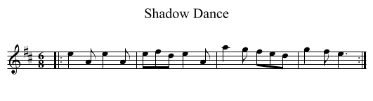 Shadow Dance - staff notation