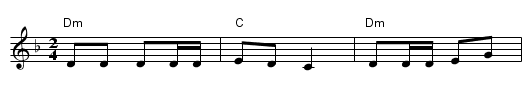 Shady Grove - staff notation