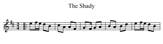 Shady, The  - staff notation