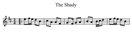 Shady, The  - staff notation