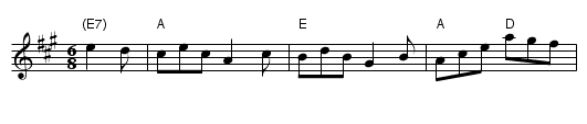 Shafters Shindig - staff notation