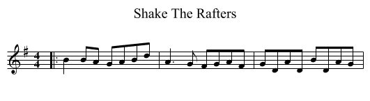 Shake The Rafters - staff notation