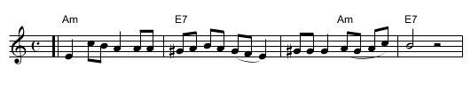 Shalom Aleichem   [Am] - staff notation