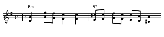 Shalom Aleichem   [Em] - staff notation