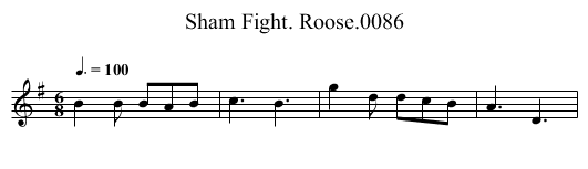 Sham Fight. Roose.0086 - staff notation