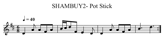 SHAMBUY2- Pot Stick - staff notation