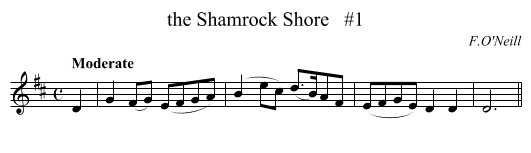 Shamrock Shore   #1, the  - staff notation