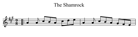 Shamrock, The  - staff notation