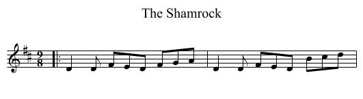 Shamrock, The  - staff notation