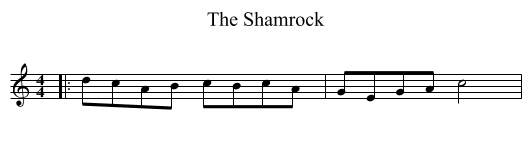 Shamrock, The  - staff notation