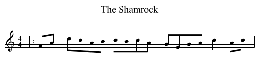 Shamrock, The  - staff notation
