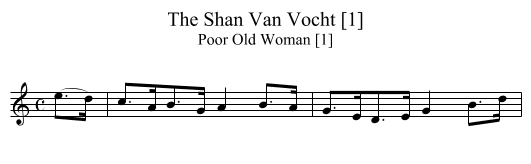 Shan Van Vocht [1], The - staff notation