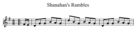 Shanahan's Rambles - staff notation