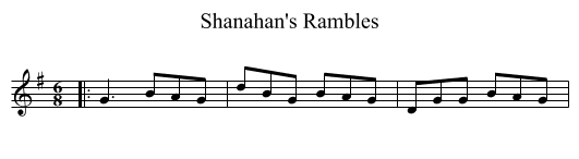Shanahan's Rambles - staff notation