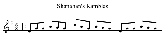 Shanahan's Rambles - staff notation