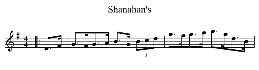 Shanahan's - staff notation