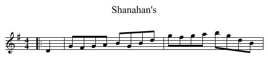 Shanahan's - staff notation