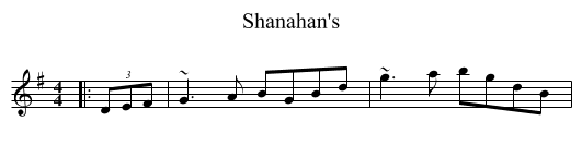 Shanahan's - staff notation