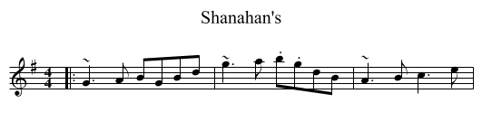 Shanahan's - staff notation