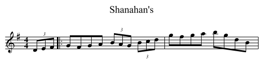 Shanahan's - staff notation
