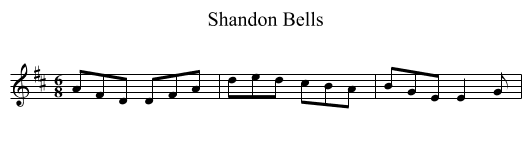 Shandon Bells - staff notation